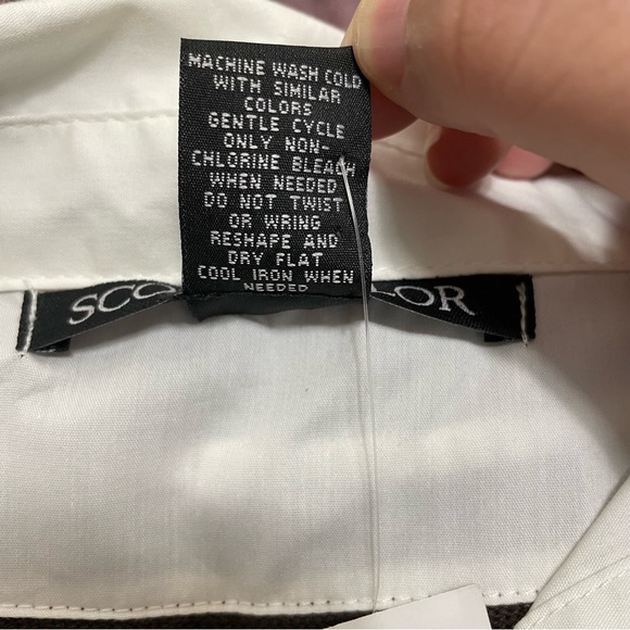 NWT Scott Taylor Woman's Layered Blouse Sweater Brown Blue Size 1X - Picture 6 of 8